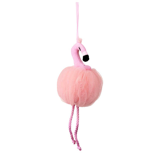 Flamingo Bath + Shower Pouf